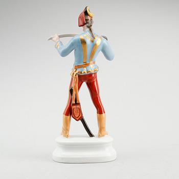 FIGURIN, porslin, "Hadiks hussar" modellnr 5505, Herend, 1900-tal.