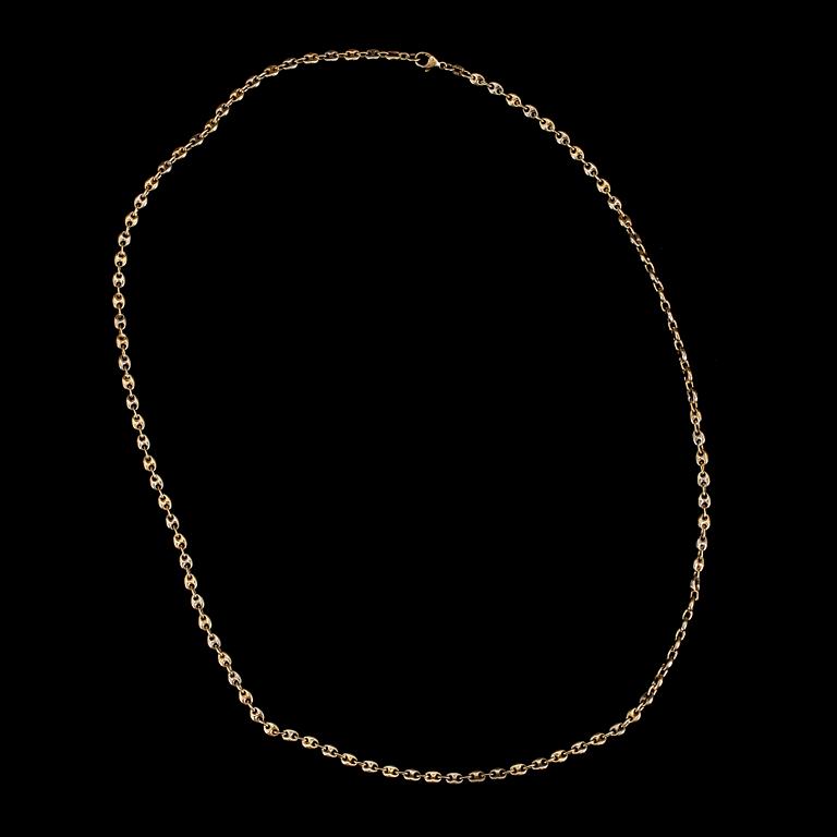 HALSKEDJA, guld 18 K, Balestra, 1900-talets andra hälft. Vikt ca 44 gram.