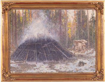 Anshelm Schultzberg, "I Kolskogen, motiv fr. Ulvshyttan".