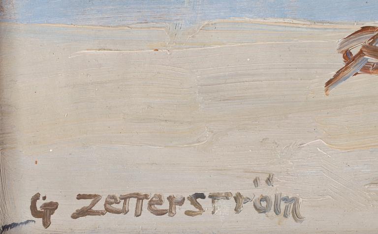 GUNNAR ZETTERSTRÖM, olja på pannå, sign.