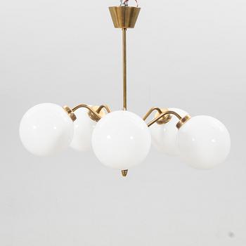 Taklampa, 5-armad, 1900-talets mitt.