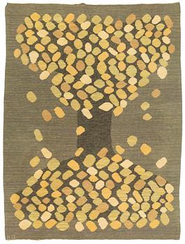 122. Brita Grahn, a carpet, flat weave, ca 234 x 177 cm, signed BG.