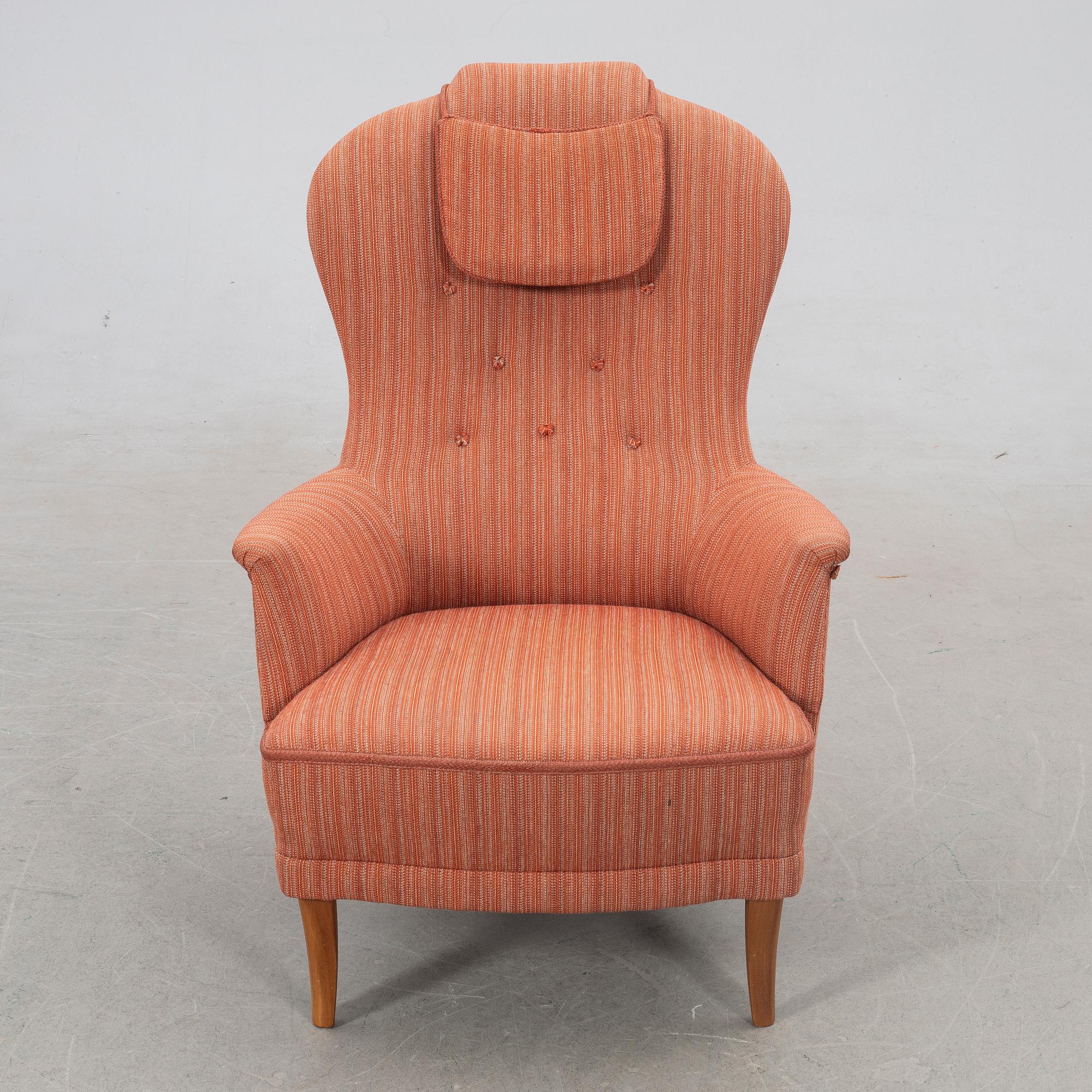 Carl Malmsten, armchair "Farmor", second half of the 20th century.