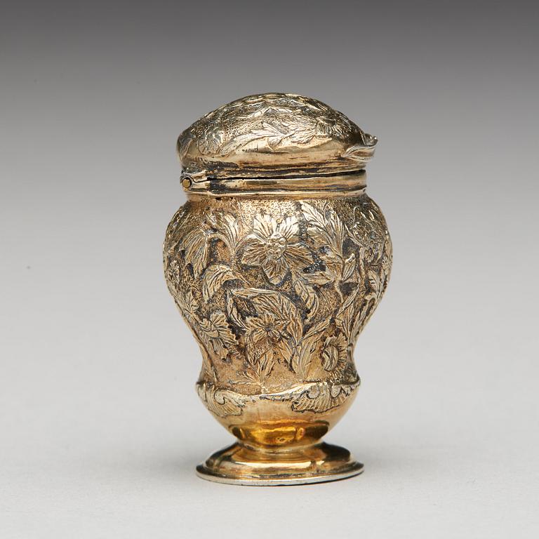 Hans Petter Vogt, luktdosa, silver, (verksam i Kristianstad 1752-1804). Rokoko.