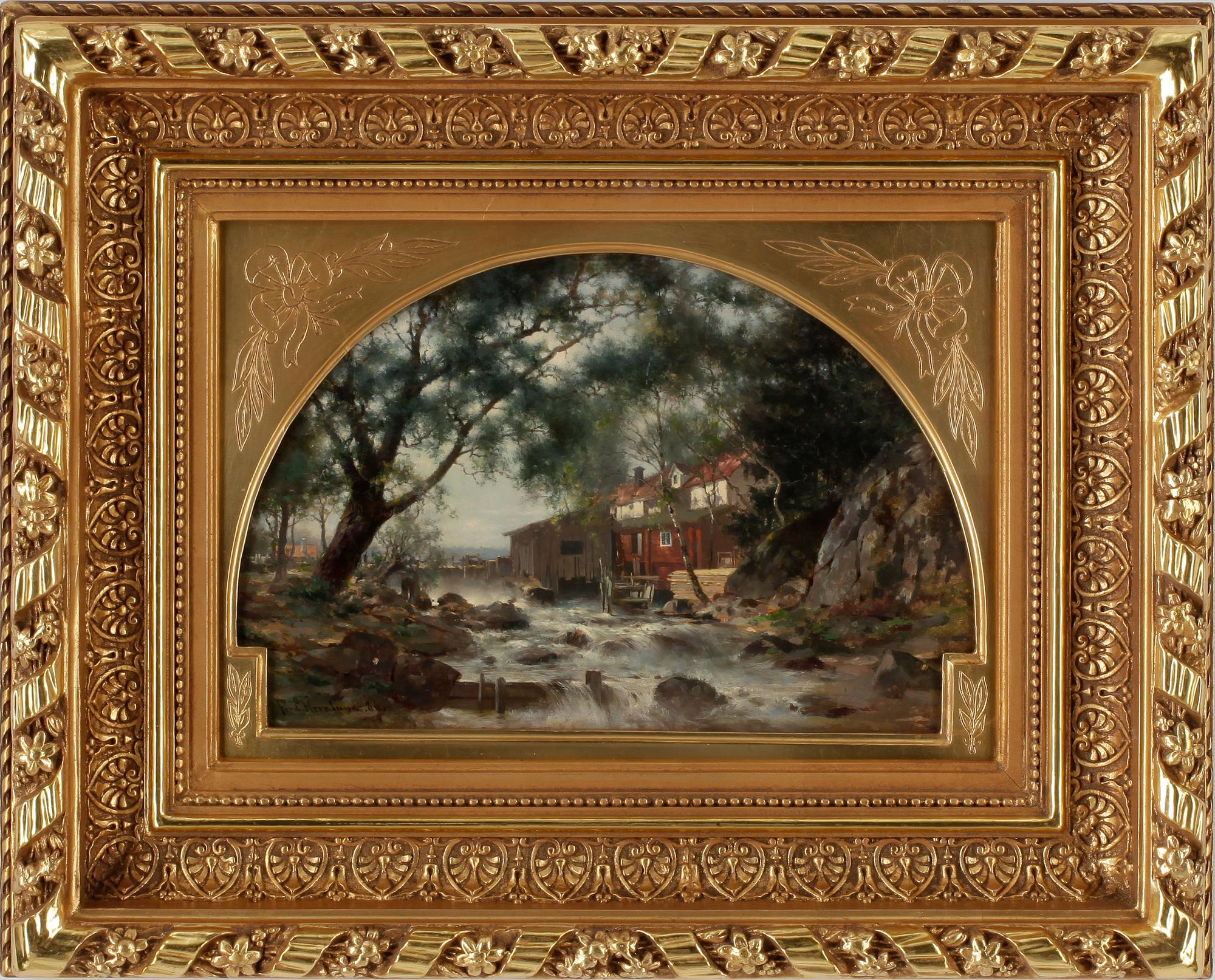 CARL FERDINAND HERNLUND, olja på pannå, signerad.