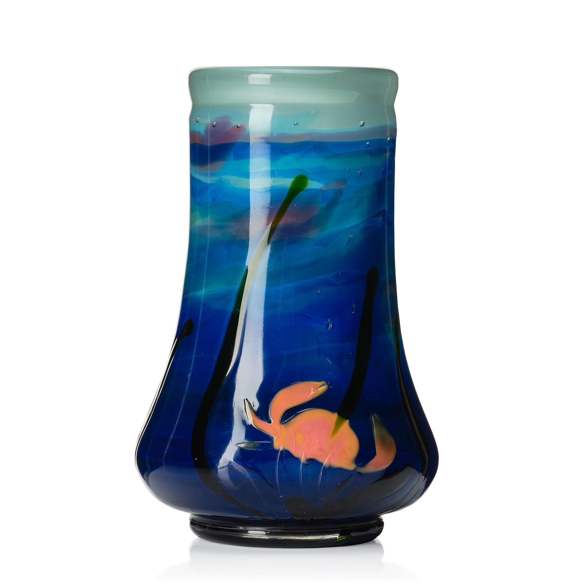 Ferdinand Boberg, /Betzy Ählström, an Art Nouveau 'marqueterie sur verre' vase, Reijmyre glassworks, Sweden ca 1901-1905.