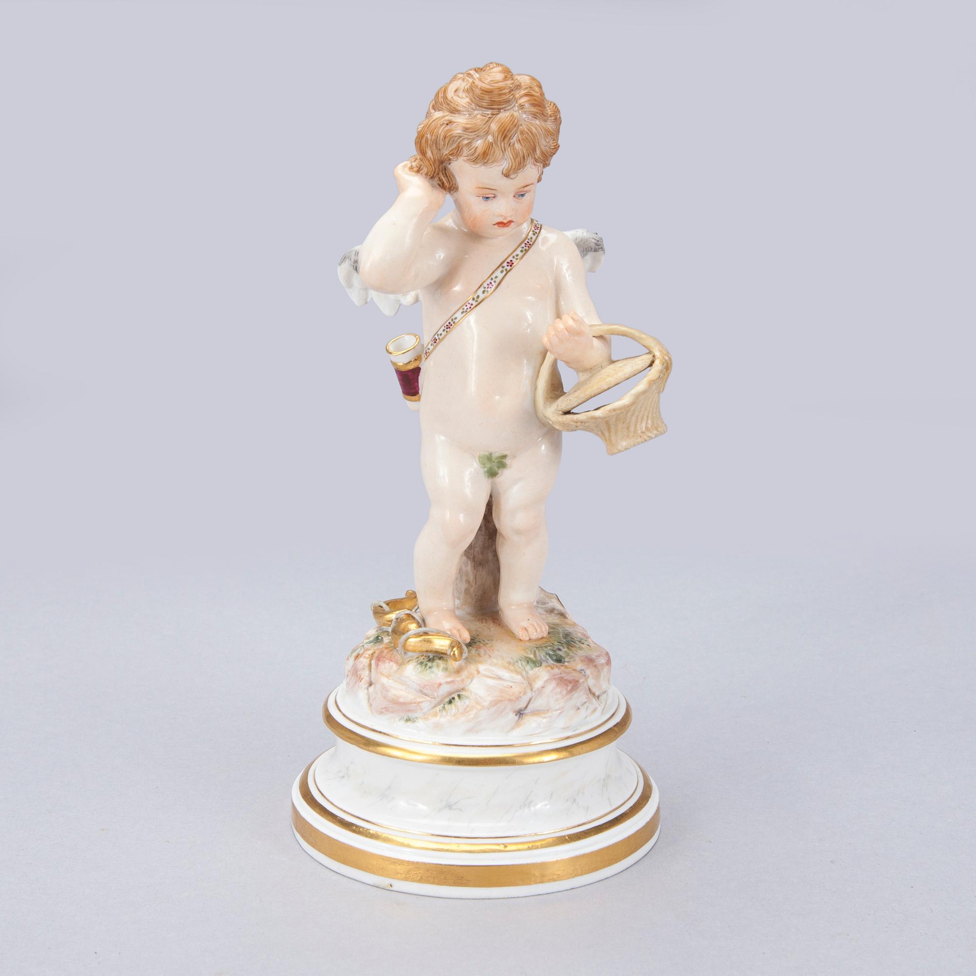 FIGURIN, porslin, Meissen, 1800-tal.