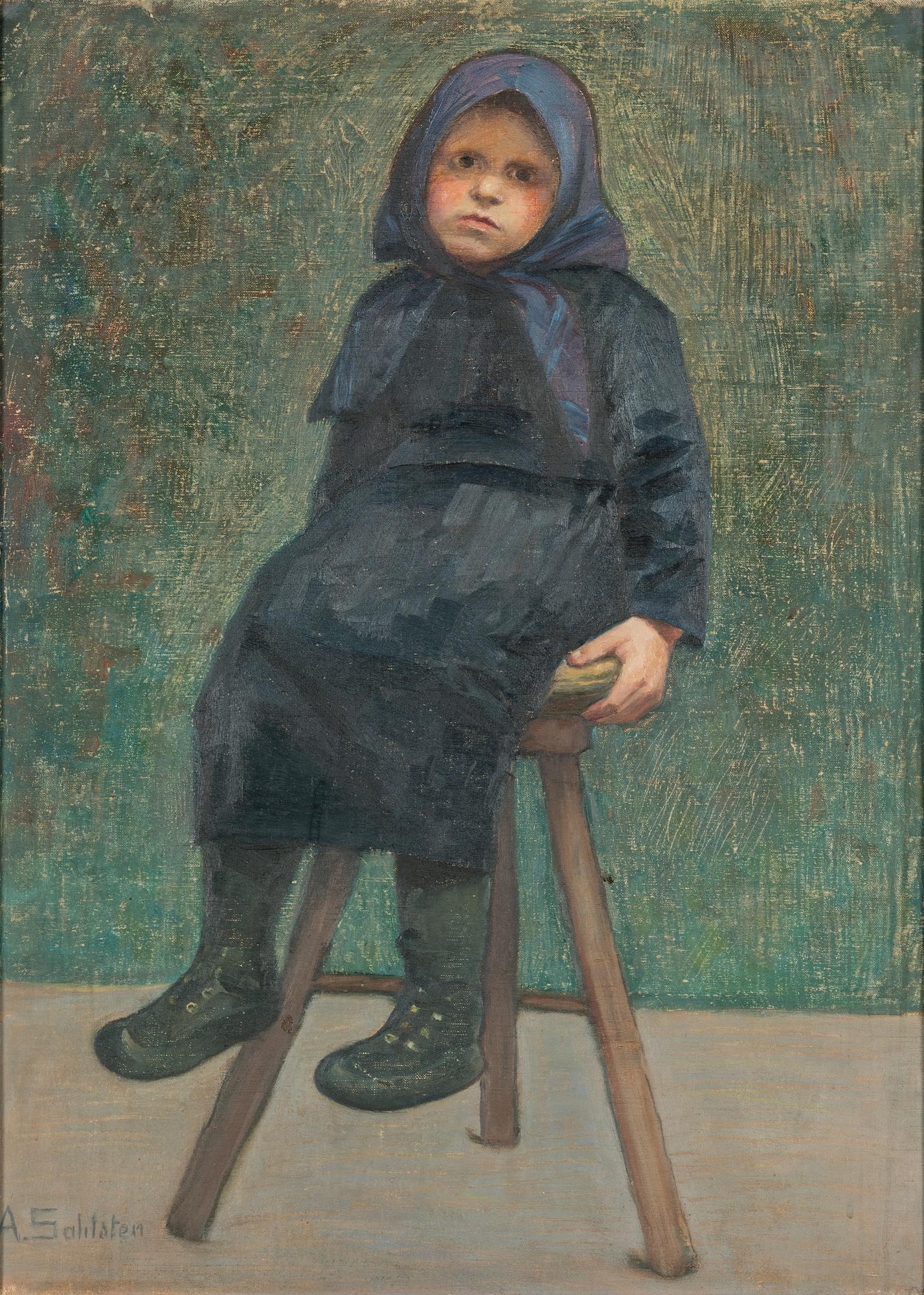 Anna Sahlsten, oil on board, signed.