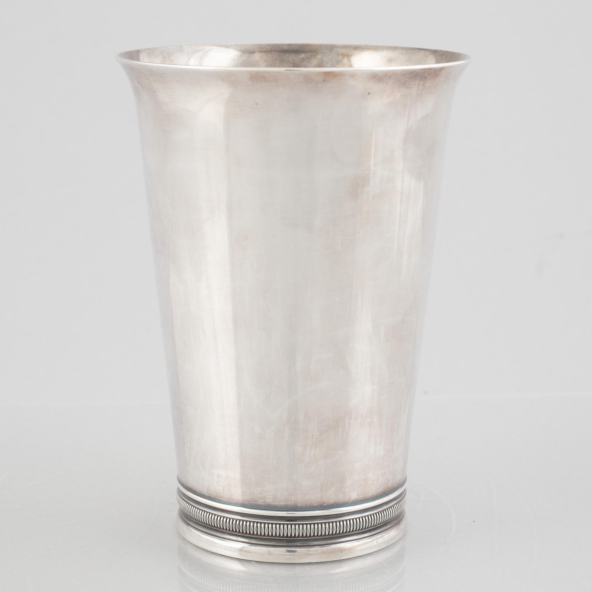 Just Andersen, a silver beaker, GAB, Stockholm 1931.