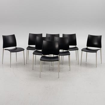 Pocci & Dondoli, a set of eight 'Sand' chairs, Desalto, Italy.