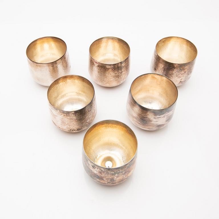 Tapio Wirkkala, Saucers, 6 pcs, Kultakeskus, Hämeenlinna 1977, silver, TW 469.