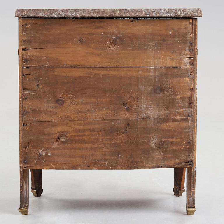 A Gustavian commode attributed to Jonas Hulsten, master in Stockholm 1773-1794.