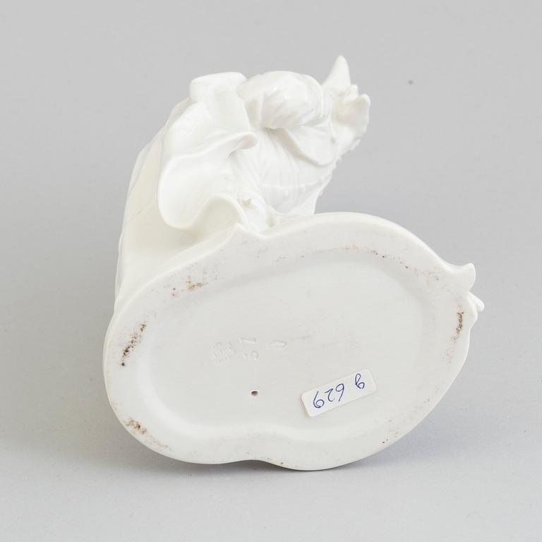 A white glazed figure of pantalone, Nymphenburg, Germany, 20th Century.