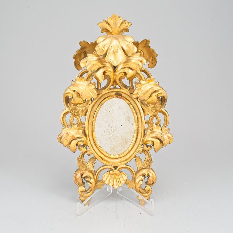 A 19th century gilt mirror.