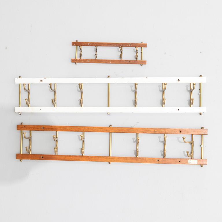 Clothes hangers, three "Decorative" Skoglund's Metal Foundry Anderstorp 1950s/60s.