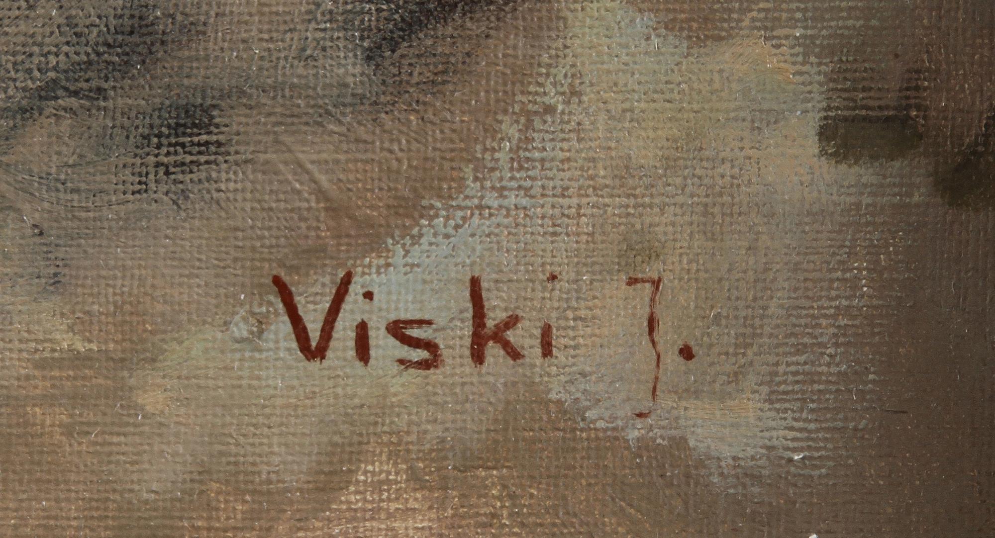 JANOS VISKI, olja på duk, sign.