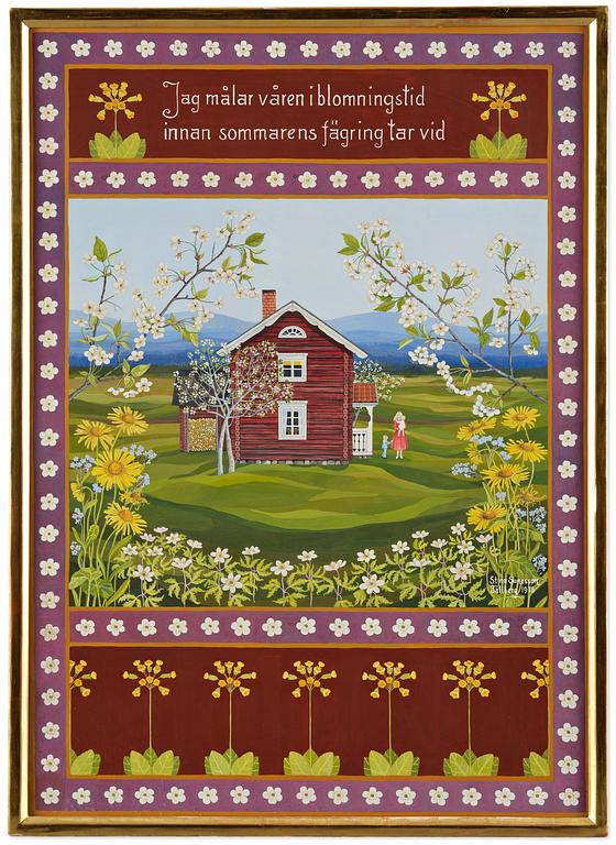 Stina Sunesson, "Jag målar våren" (I paint the spring).