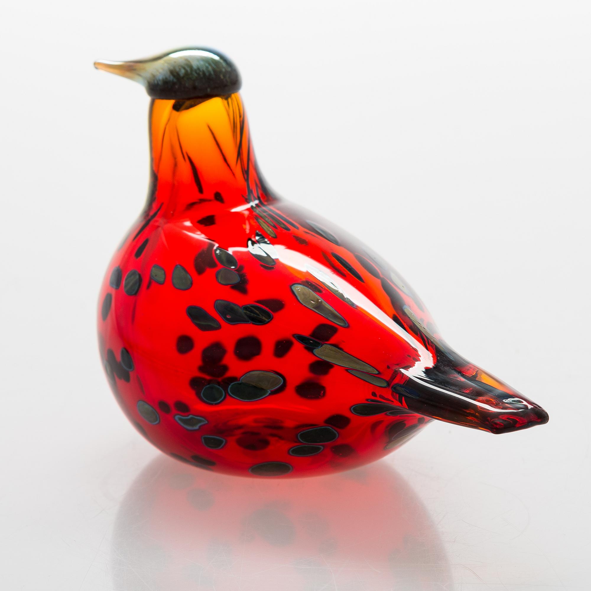 Oiva Toikka, A glass bird, signed O. Toikka Nuutajärvi.