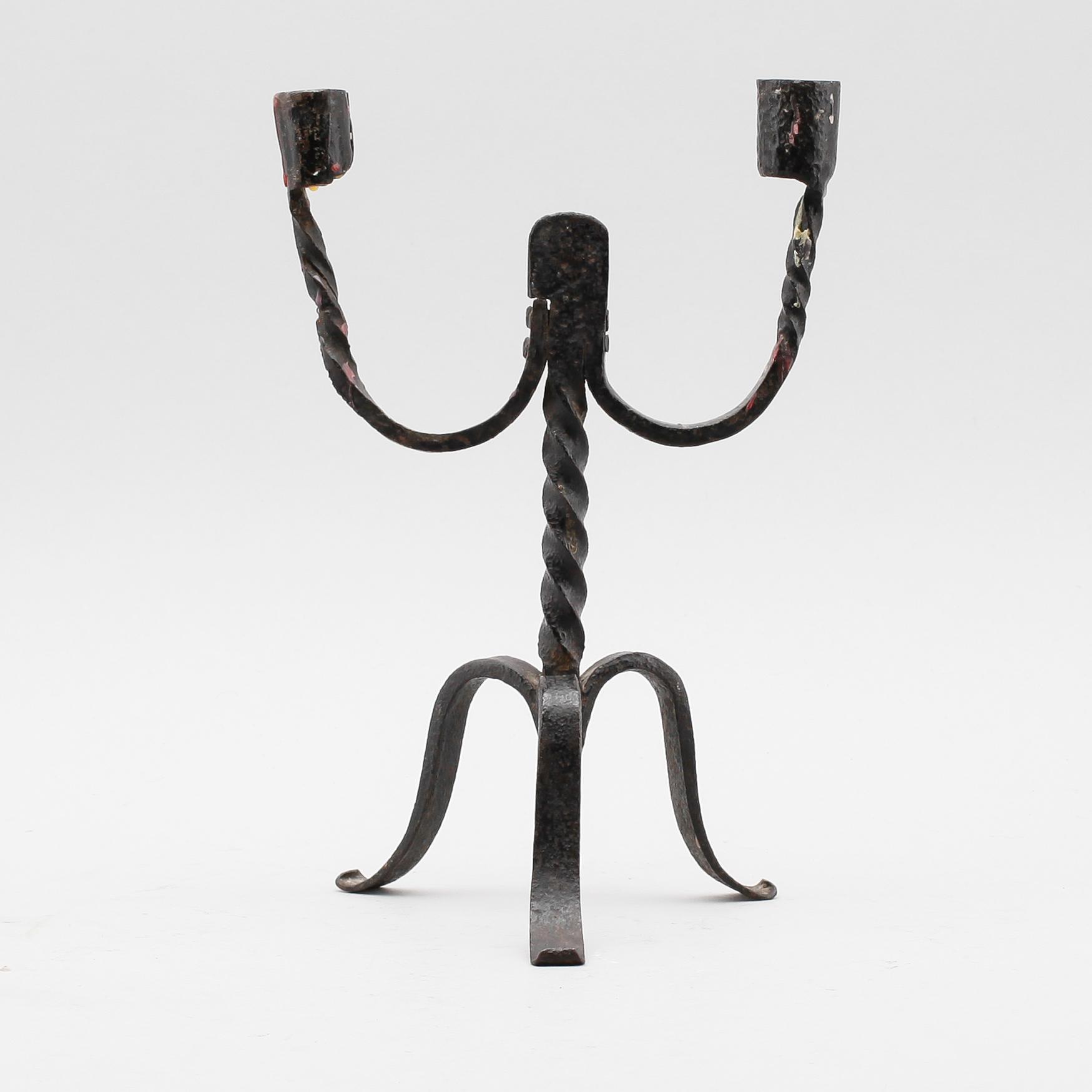 LJUSSTAKE, smide, allmoge, 1700-/1800-tal.