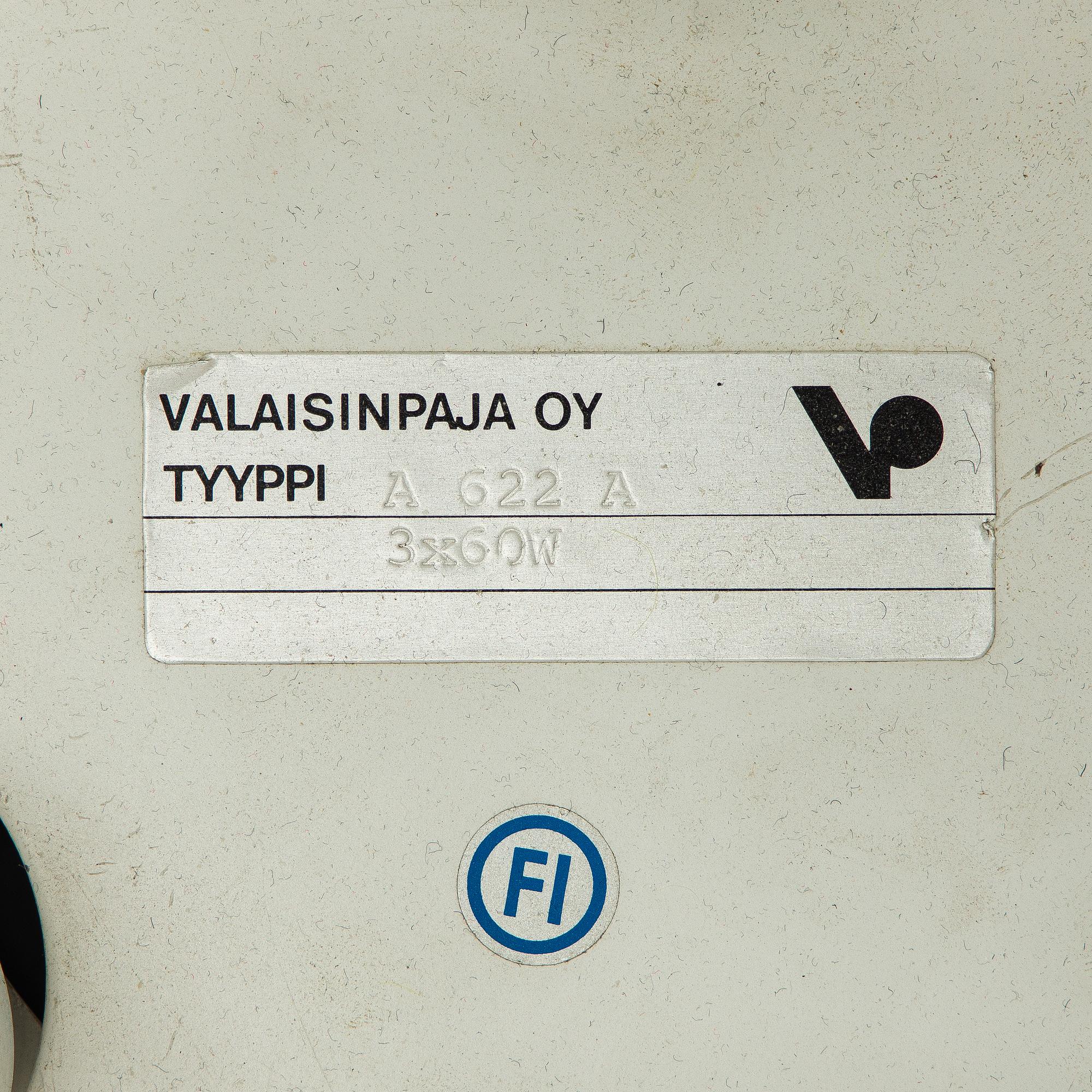 Alvar Aalto, Ceiling lamp model A622A, Valaisinpaja Oy, late 1900s.