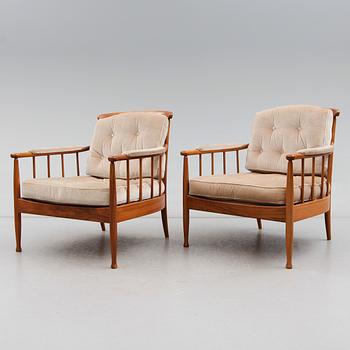 FÅTÖLJER, 1 par, "Skrindan", Kerstin Hörlin-Holmqvist, OPE, 1900-talets andra hälft.