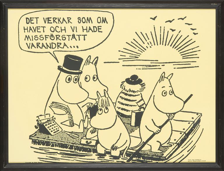 Tove Jansson, poster, Bull's Presstjänst, Art Work Shop, 1960s.