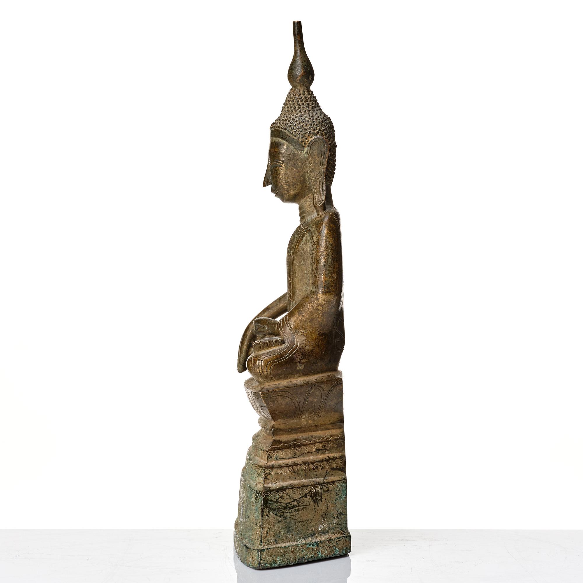 Buddha, brons. Burma, 1800-tal.
