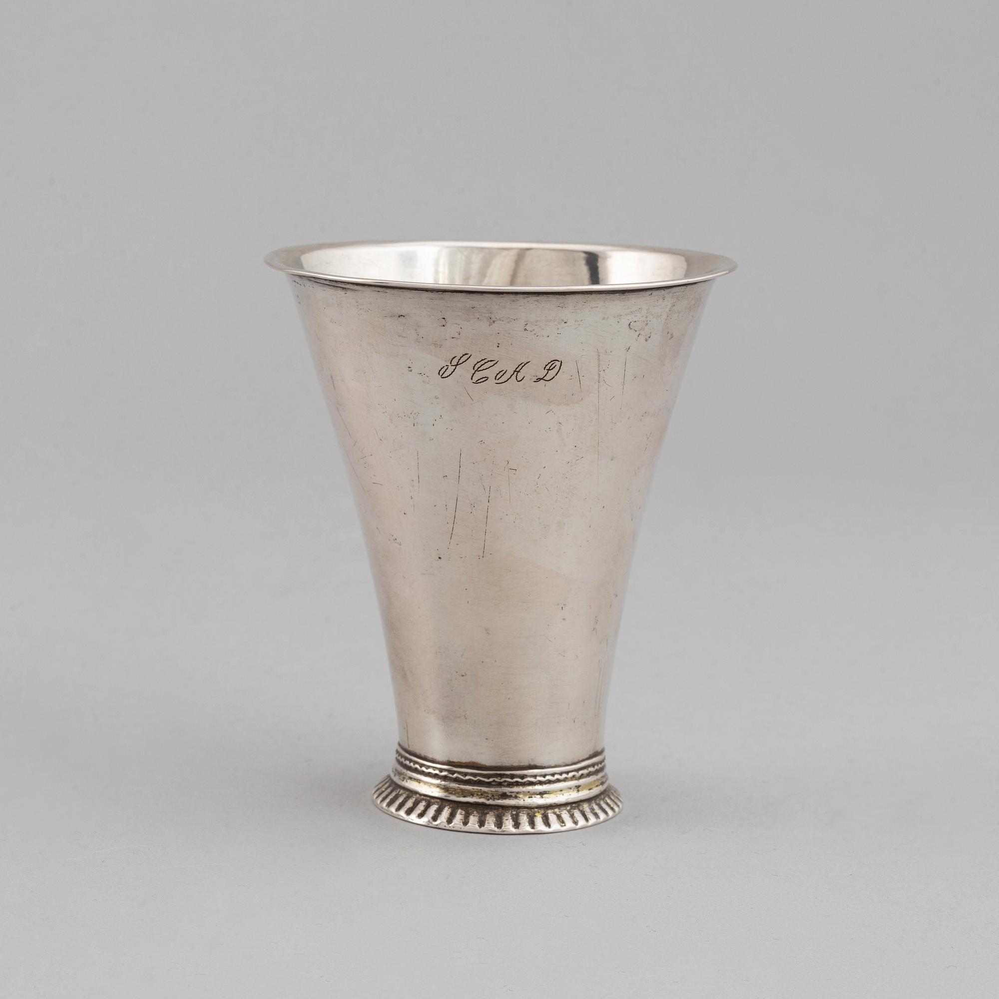 Johan Steinfort, bägare, silver,  Stockholm 1766.