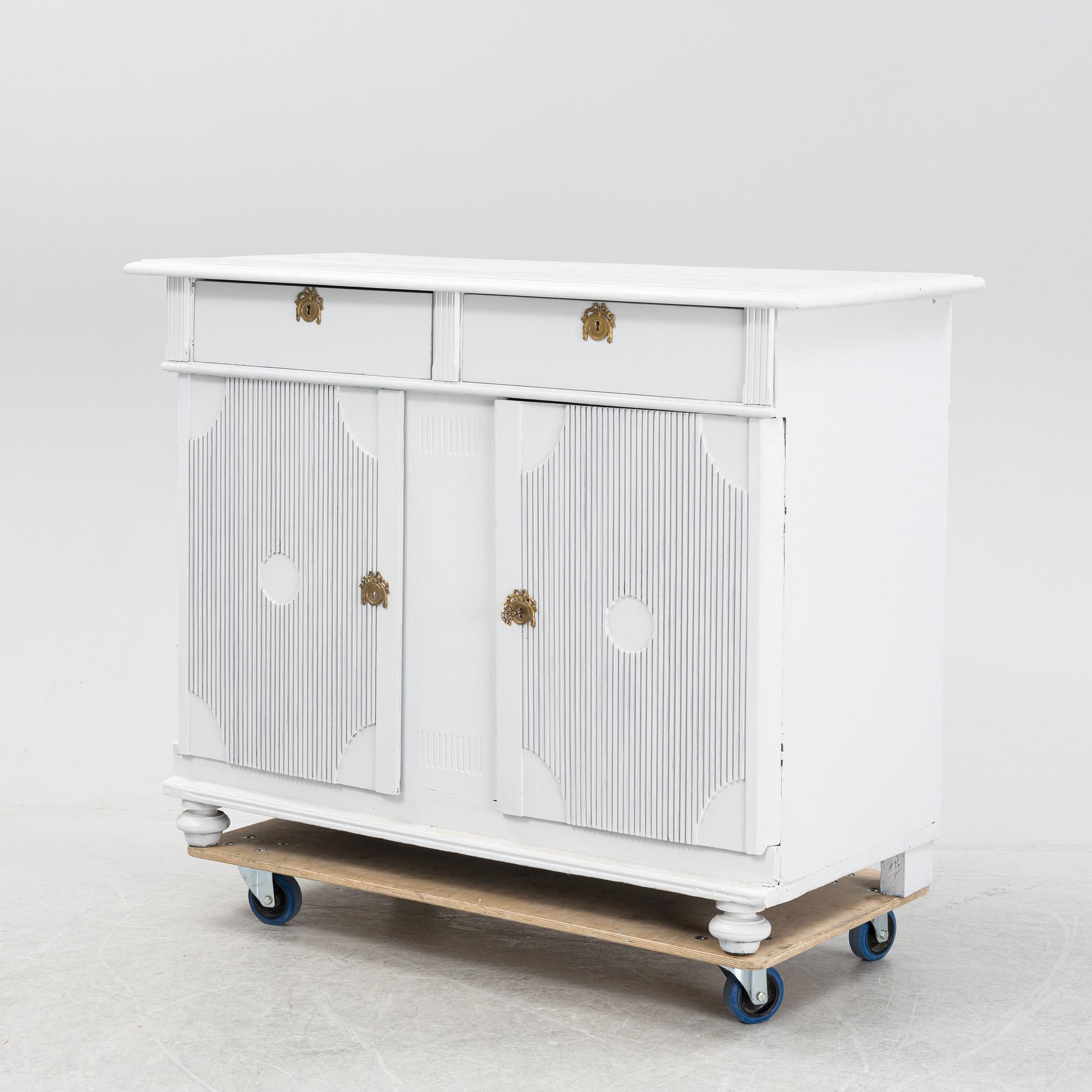 A painted Gustavian style sideboard, late 19th Century.