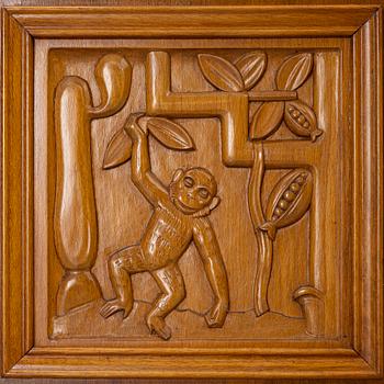 Eugen Höglund, a walnut cabinet, executed in his workshop in Vetlanda, Sweden 1950s.