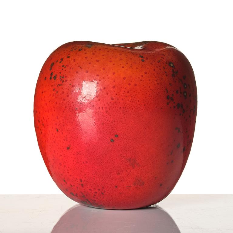 Hans Hedberg, a faience sculpture of an apple, Biot, France.