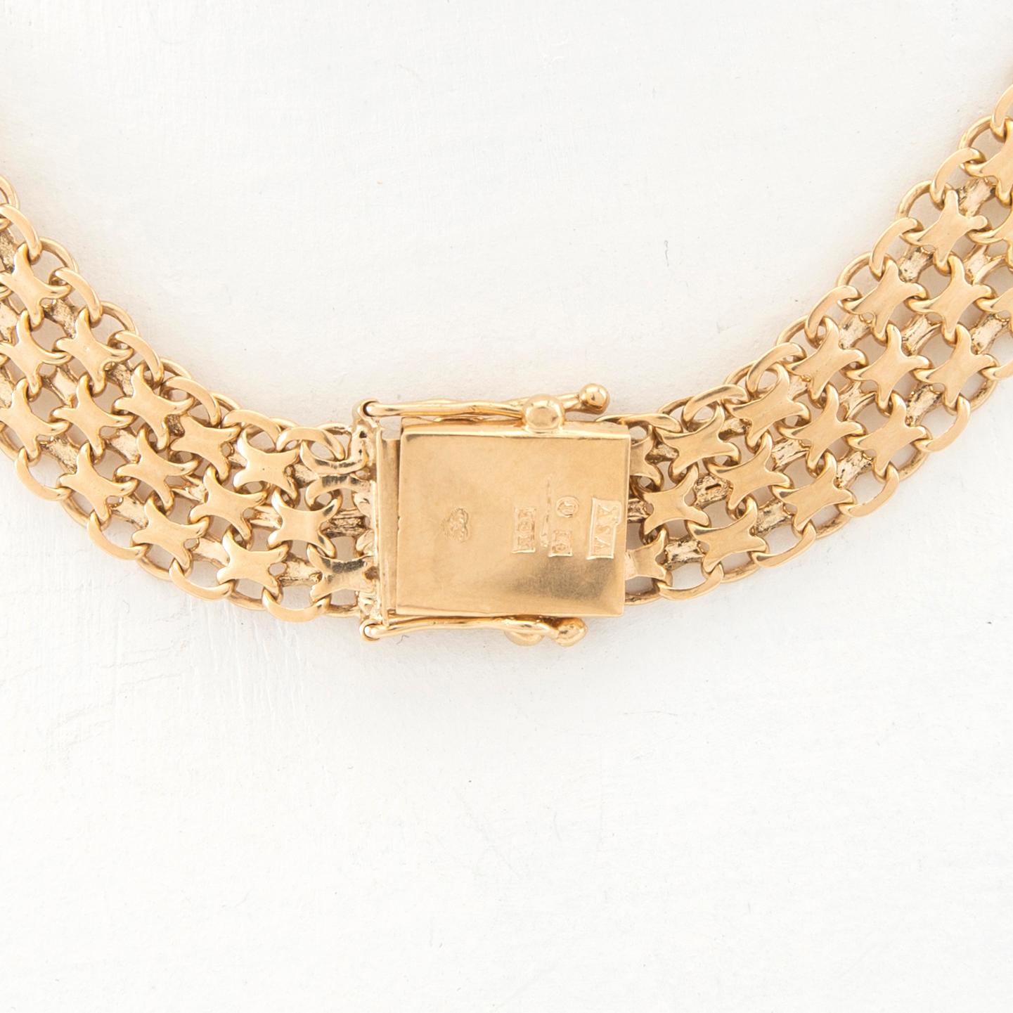 Necklace X-link 18K gold.