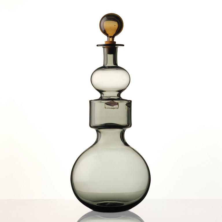 Kaj Franck, a glass decanter 'The bells of Kremlin', Nuutajärvi Notsjö, Finland 1961.