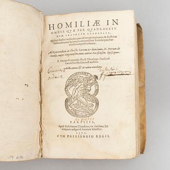 BOOK, Printed in Paris, 1572.