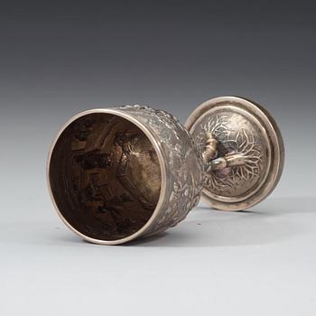 An export silver goblet, early 20th Century.