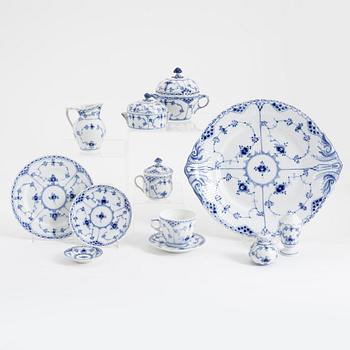 A 29-piece 'Musselmalet' porcelain coffee service, Royal Copenhagen, Denmark.