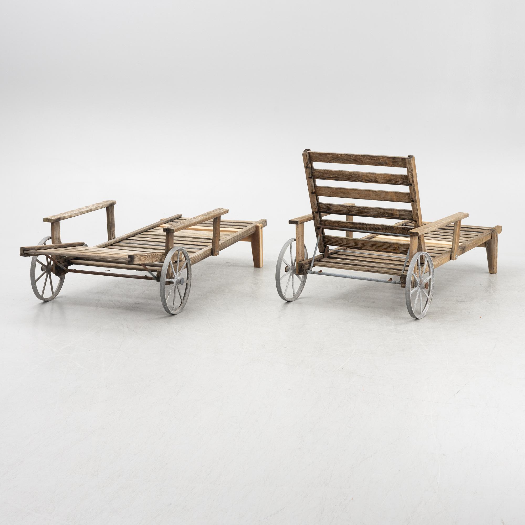 Elsa Stackelberg, a pair of sun loungers, Fri Form, Edsbruk, second half of the 20th Century.