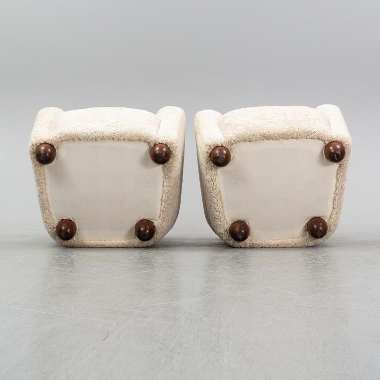 Fåtöljer, ett par, 1940-tal.