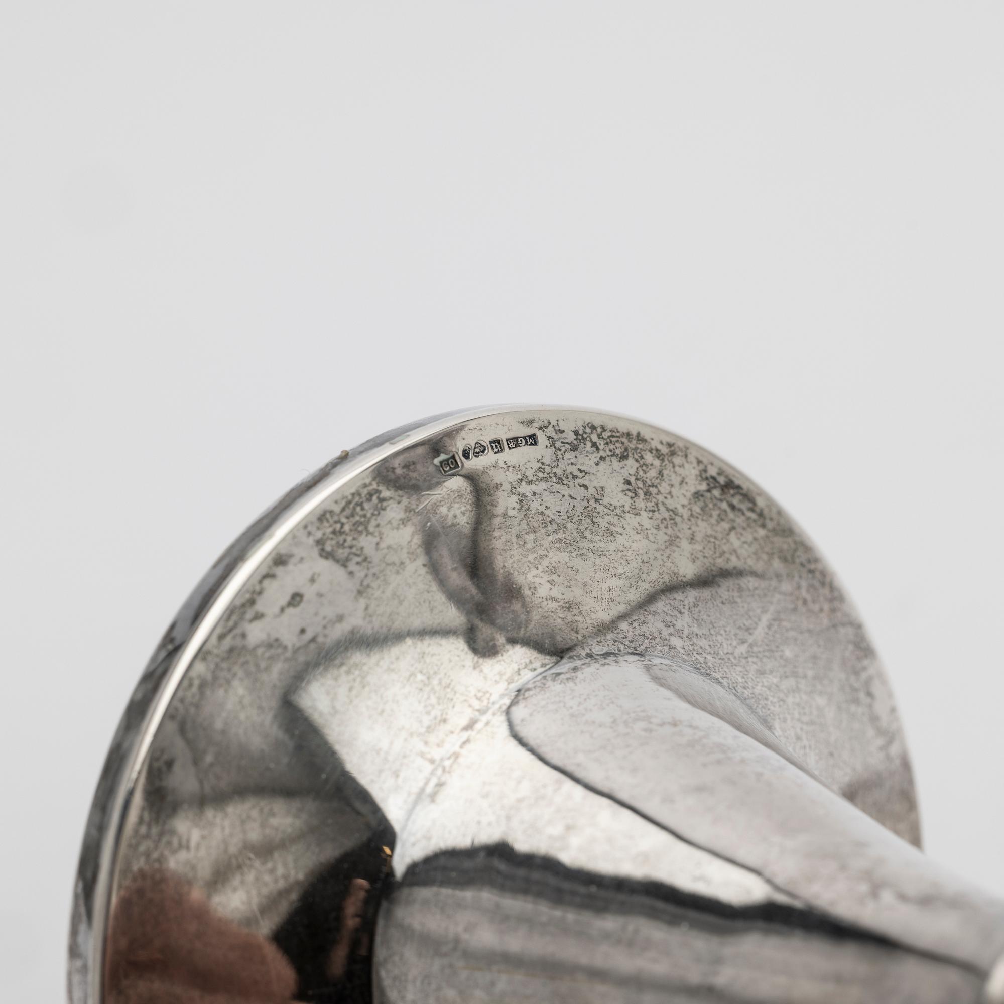 Candelsticks, a pair, silver, MGAB, Uppsala, 1964.