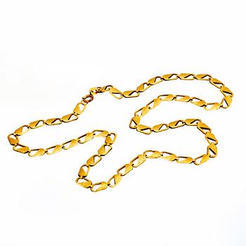 Reversible 18K gold necklace from the second half of the 20th century.