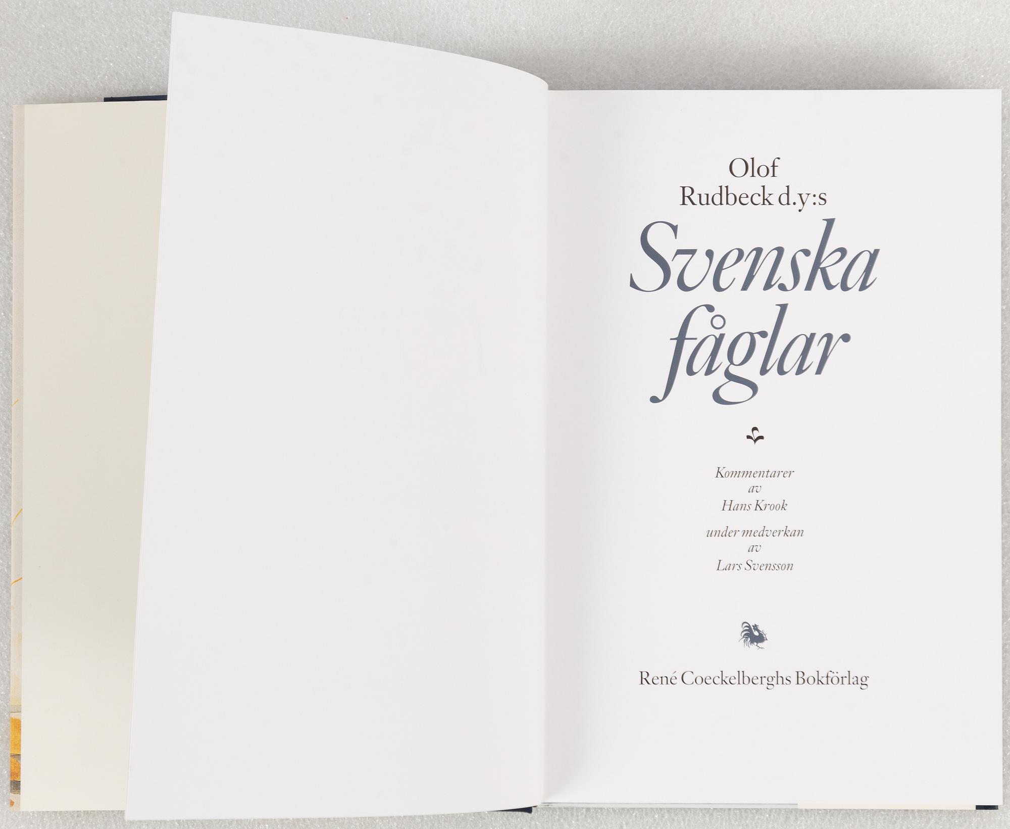 Olof Rudbeck d.y., "Svenska fåglar".