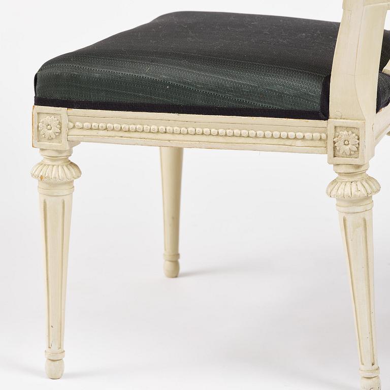 A set of eight (6+2) klismos-chairs attributed to C. J. Wadström (master 1788-1816).