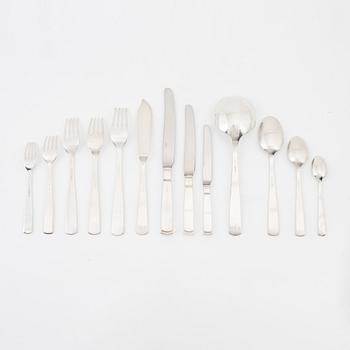 Jacob Ängman, bestickuppsättning, 146 delar, silver, "Rosenholm", GAB, bl a Eskilstuna 1993.