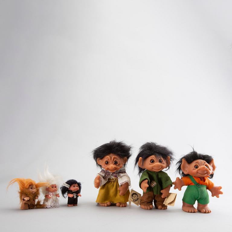 THOMAS DAM,a set of six trolls Denmark later part of the 20th century.