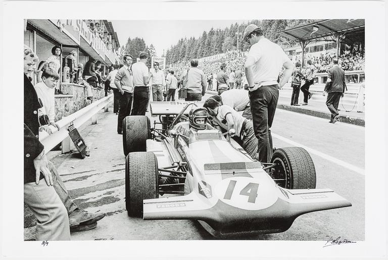 Kenneth Olausson, 
"Ronnie Peterson, March, in his second F1-GP - Spa, Belgien, 1970".