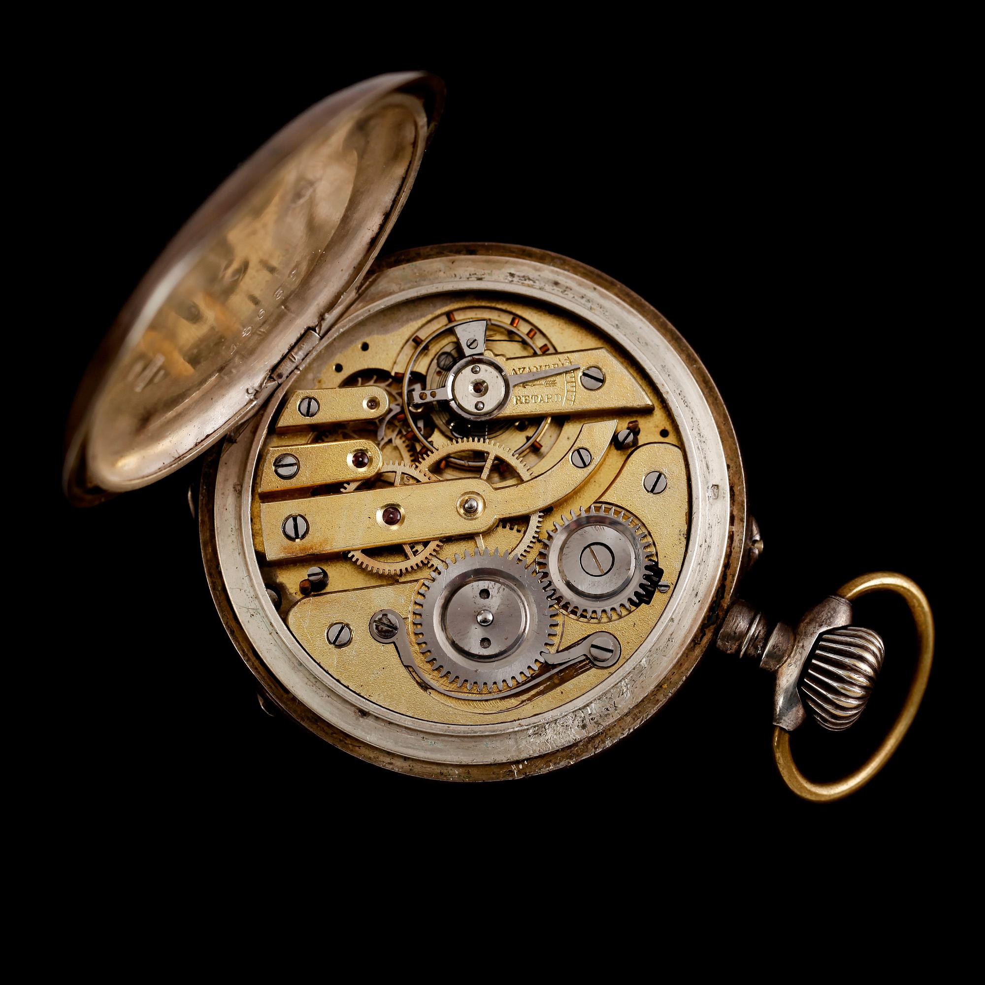 FICKUR, silver, omkring år 1900.