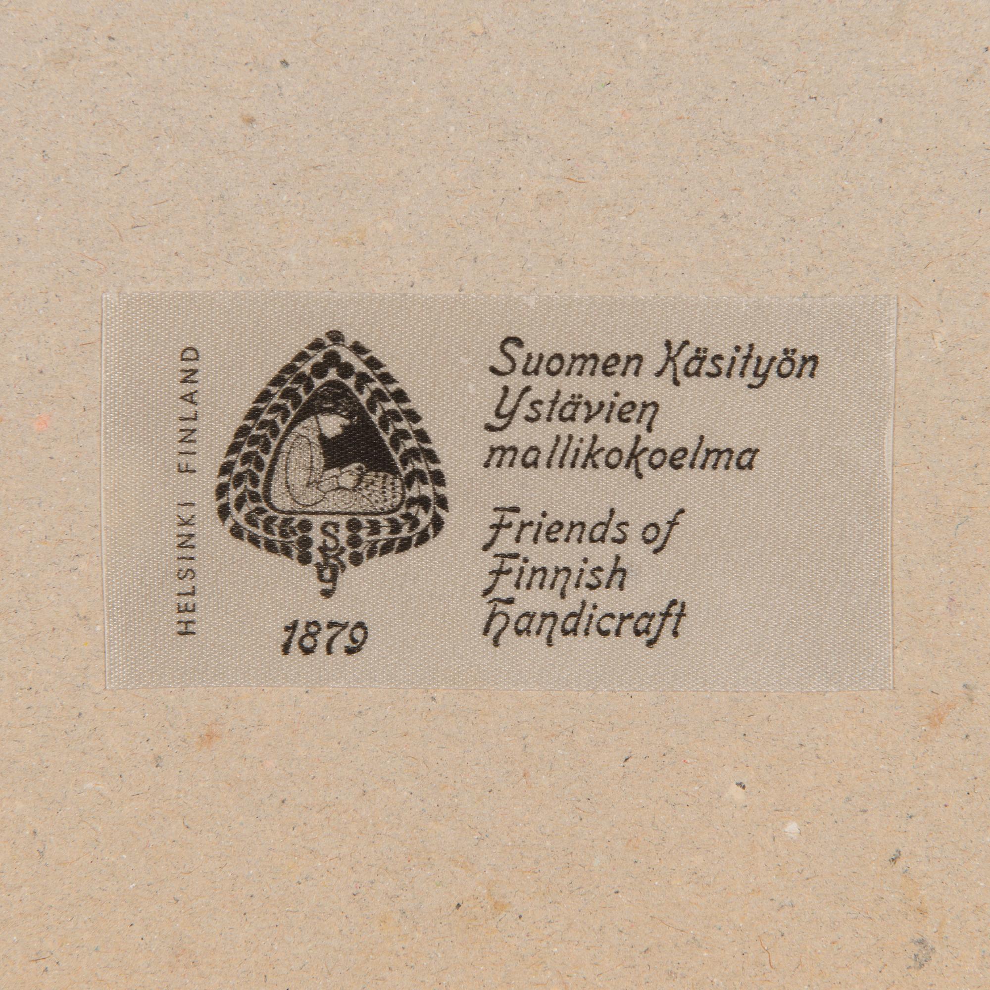Finska handarbetets vänner, vävnad, kollektions modell.