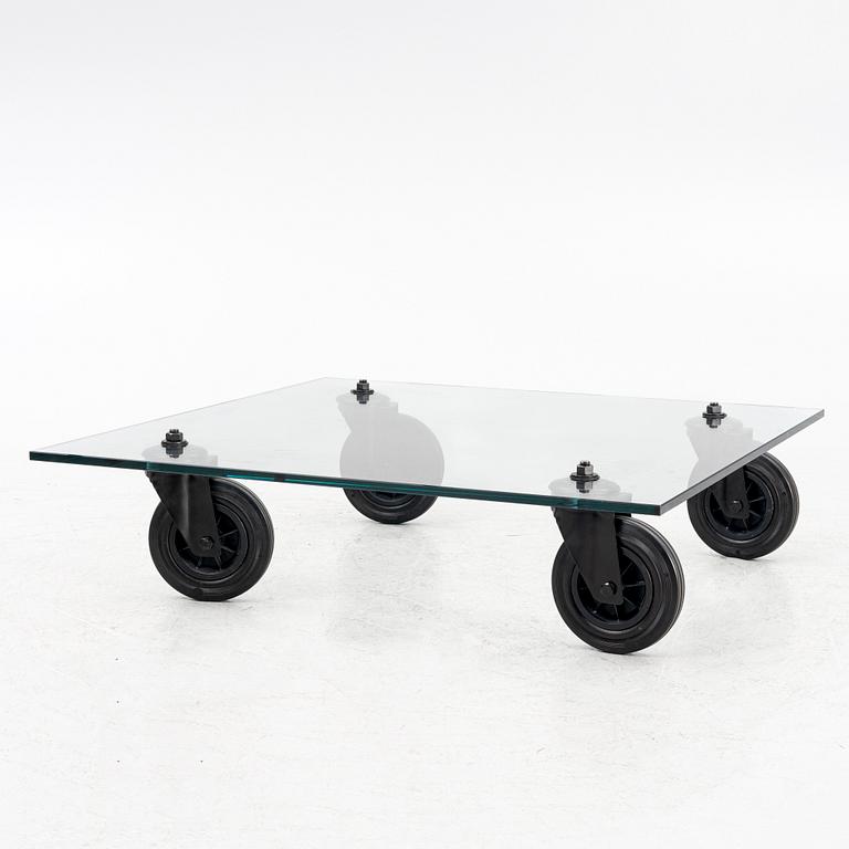 Gae Aulenti, Coffee table, "Table with Wheels", Fontana Arte, Italy late 20th century/21st century.