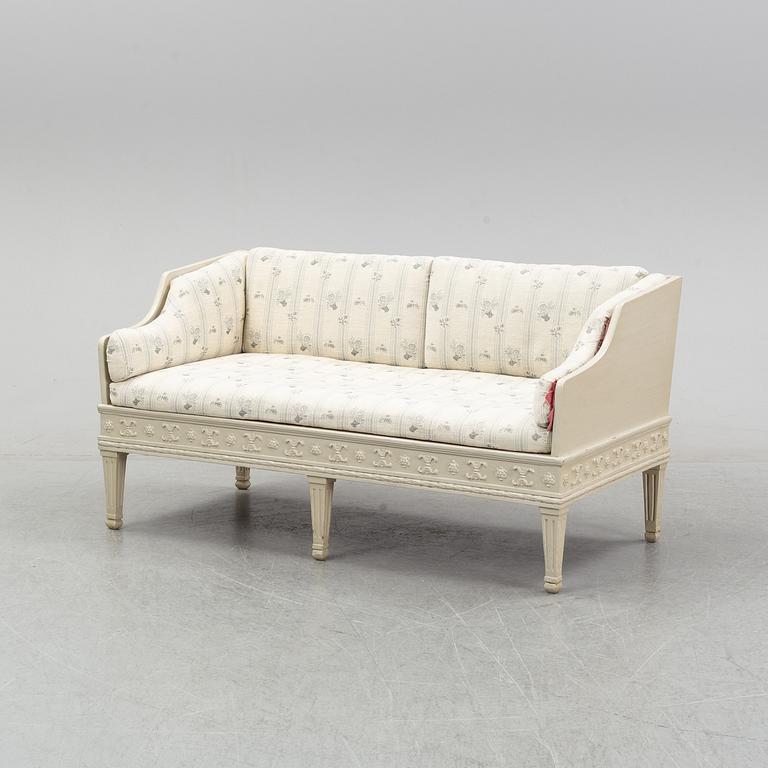 A Gustavian sofa, end of the 18th Century.