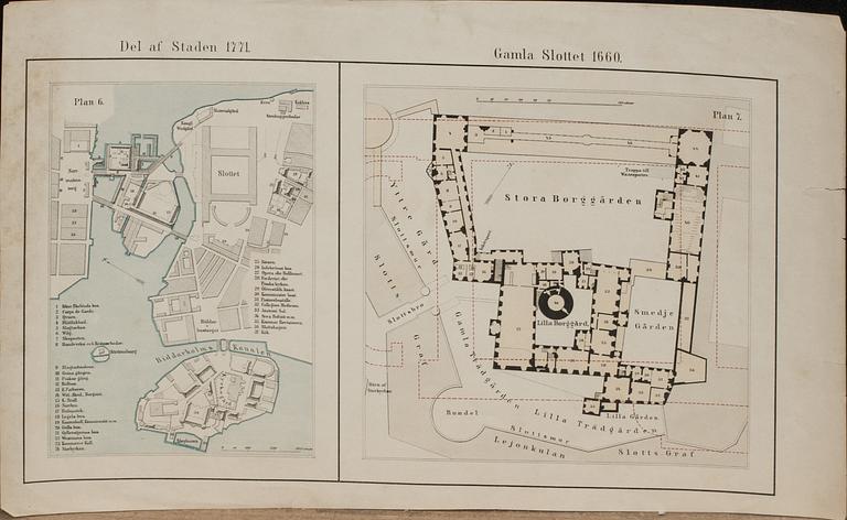 KARTA ÖVER DE CENTRALA DELARNA AV STOCKHOLMS STAD"A.E. PÅHLMAN NILS HANZON. 1930.